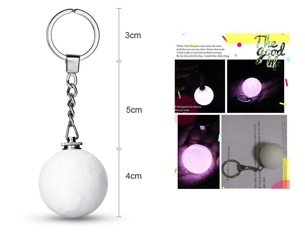 Dropship 3D Print Moon Lamp Colorful Touch USB Night Light