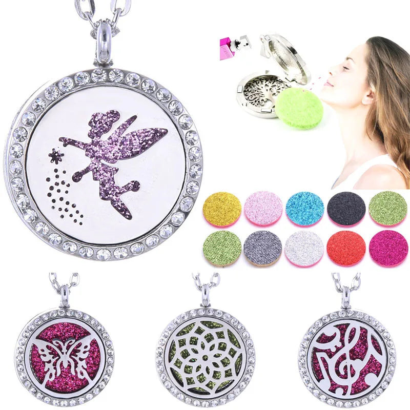 New Tree of Life Aromatherapy Necklace Stainless Steel Pendant