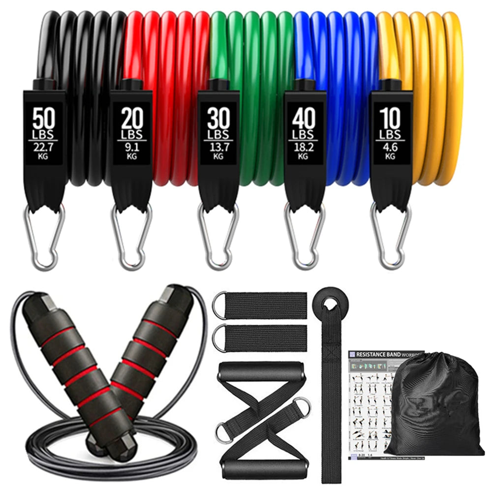 150lb Fitness Resistance Bands Set for Tranquil Home Workouts