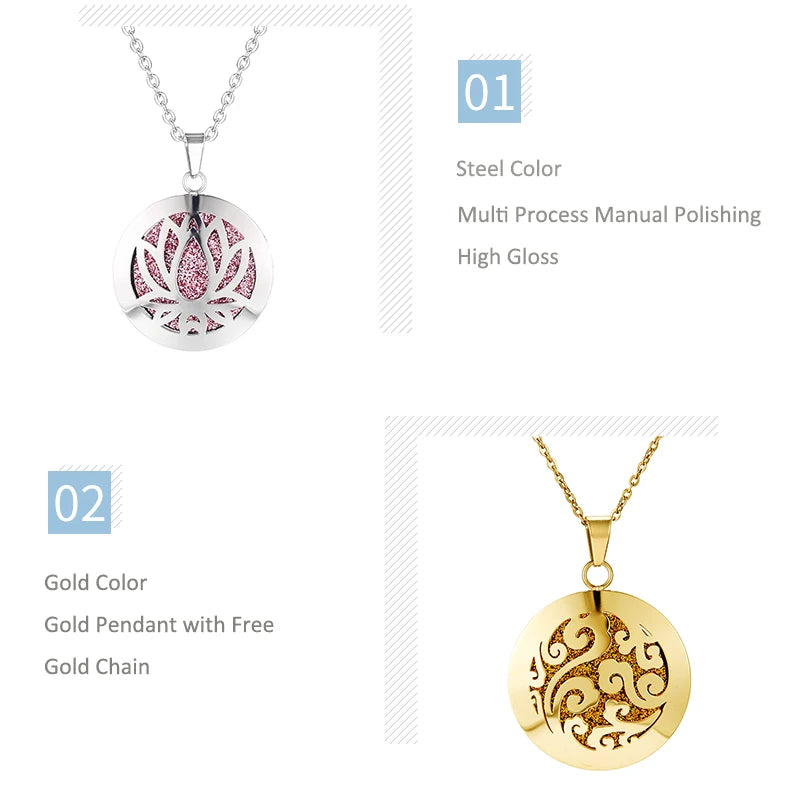 New Simple Aromatherapy Essential Oil Diffuser Locket Necklace for Women