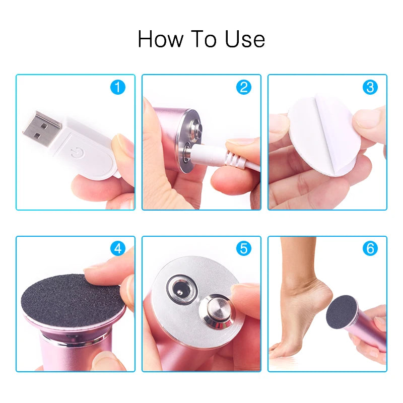 USB Rechargeable Wireless Foot File Callus Remover Tool