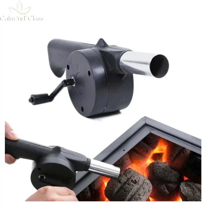 Hand BBQ Fan Outdoor BBQ Fan Simple Hand Blower Portable Barbecue Blower Outdoor Wild BBQ Quick Firing Tool Calm and Class