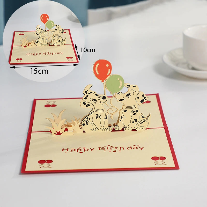 3D Pop Up Card Animal Park Happy Birthday Invitation Card