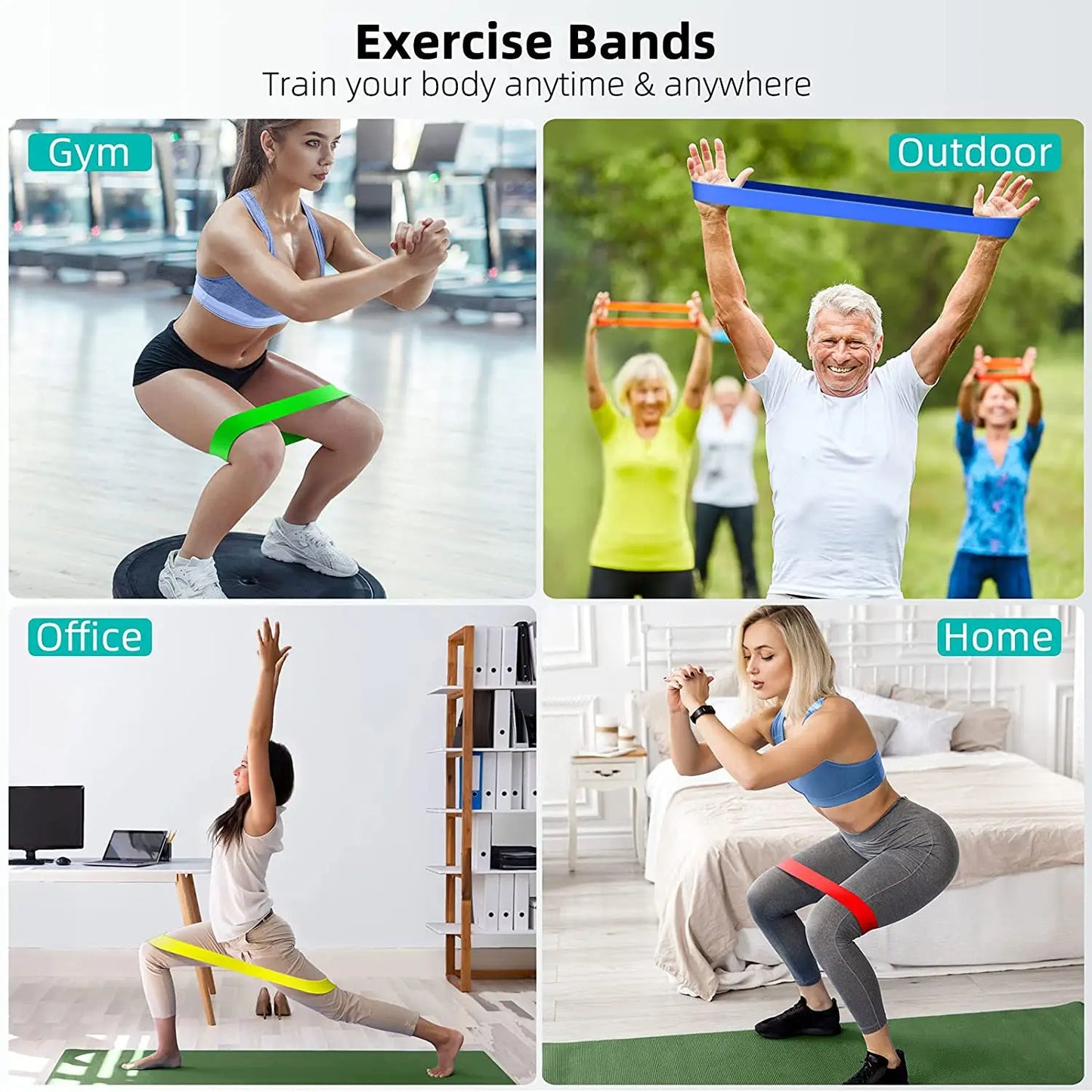 150lb Fitness Resistance Bands Set for Tranquil Home Workouts