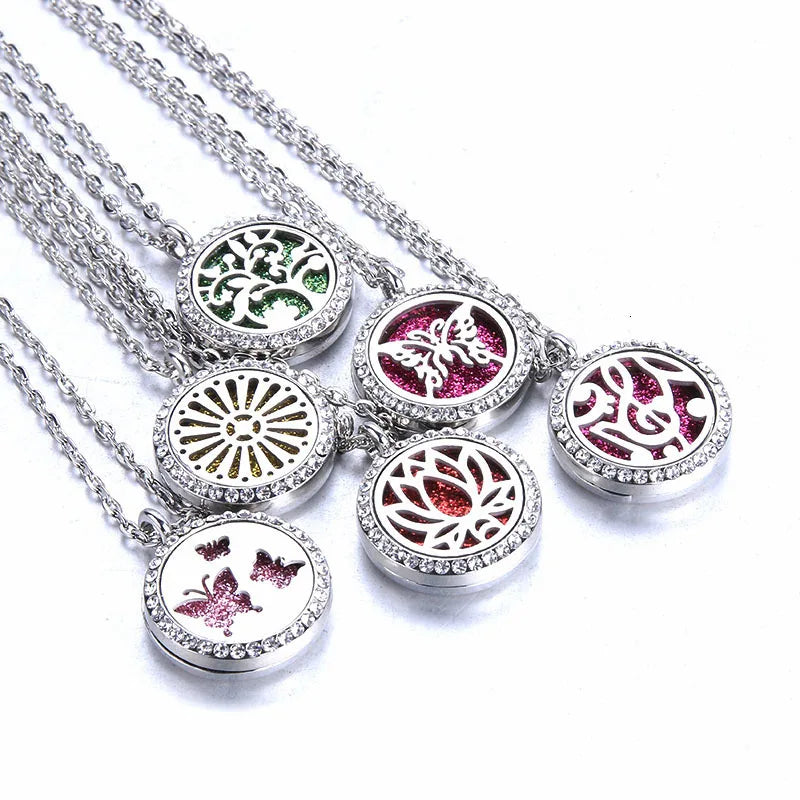 New Tree of Life Aromatherapy Necklace Stainless Steel Pendant