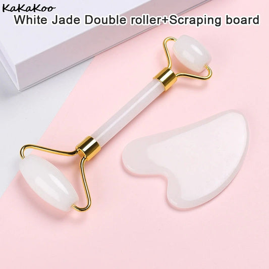 Face Massage Jade Roller Rose Quartz Slimmer Lift Tool