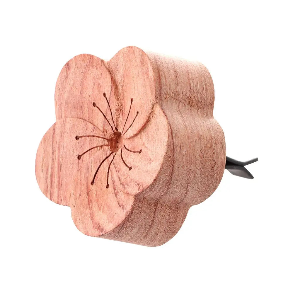 1PC Flower Shape Aroma Essential Oil Diffuser Wooden Elegance