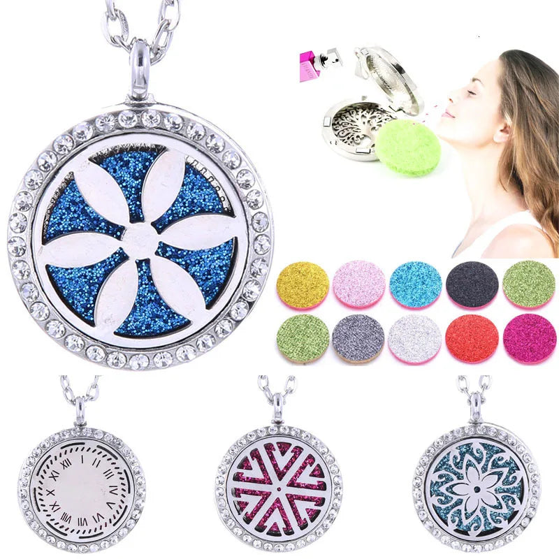 New Tree of Life Aromatherapy Necklace Stainless Steel Pendant