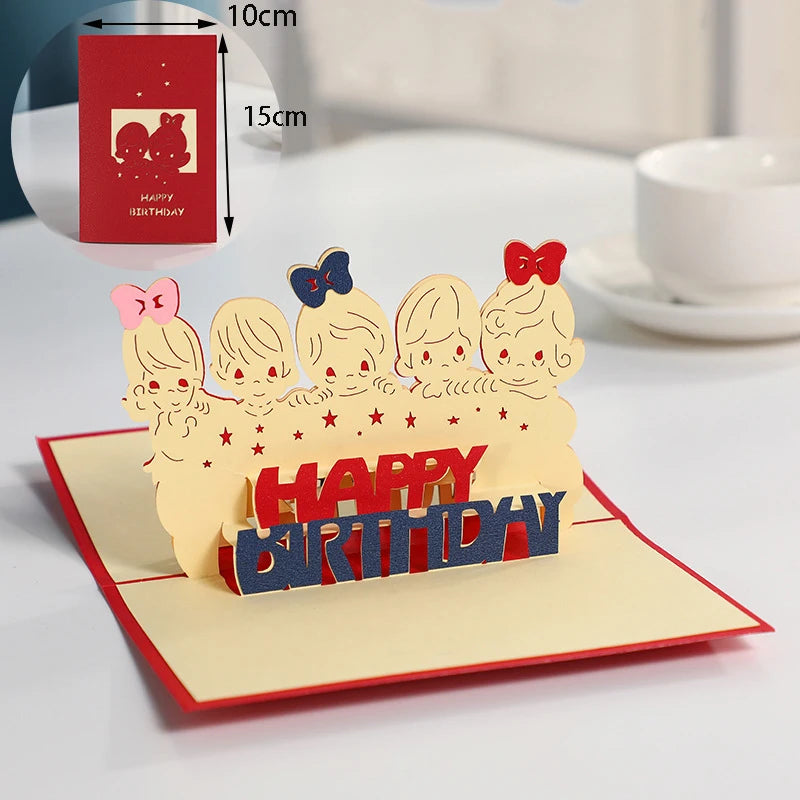 3D Pop Up Card Animal Park Happy Birthday Invitation Card