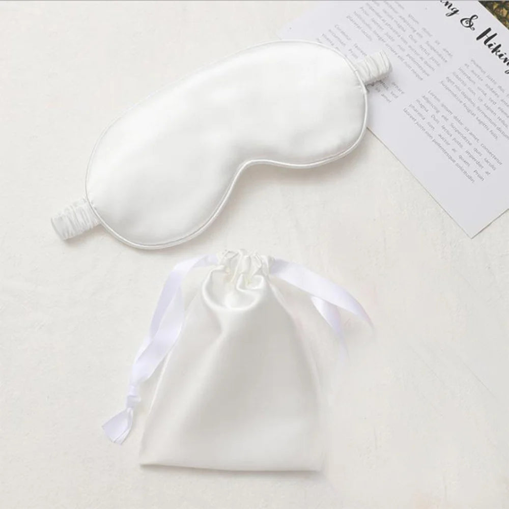 Silk Sleeping Eye Mask with Carrying Pouch for Travel