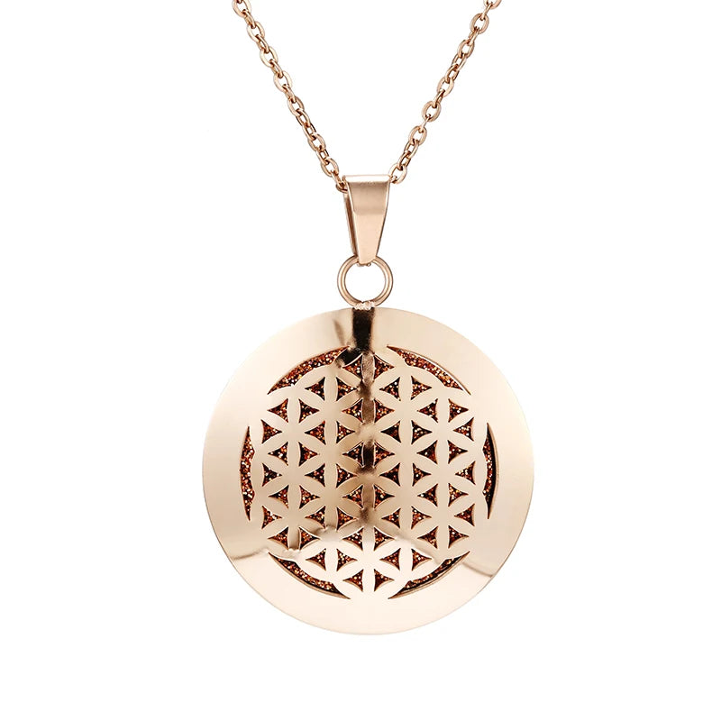 Lotus Necklace Aromatherapy Essential Oil Diffuser Locket