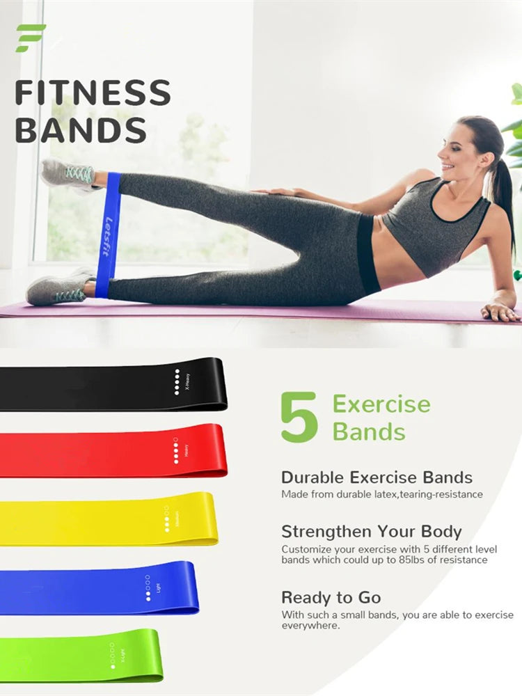 150lb Fitness Resistance Bands Set for Tranquil Home Workouts