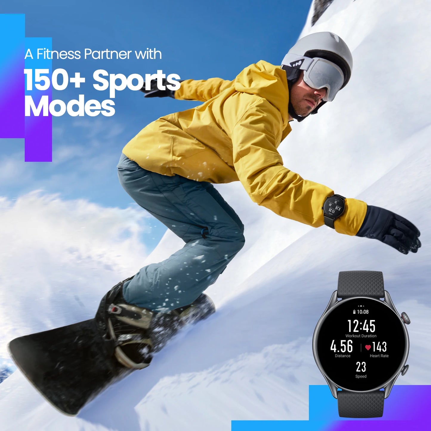 Euro Amazfit GTR 3 Pro 46mm Smartwatch with Alexa GPS