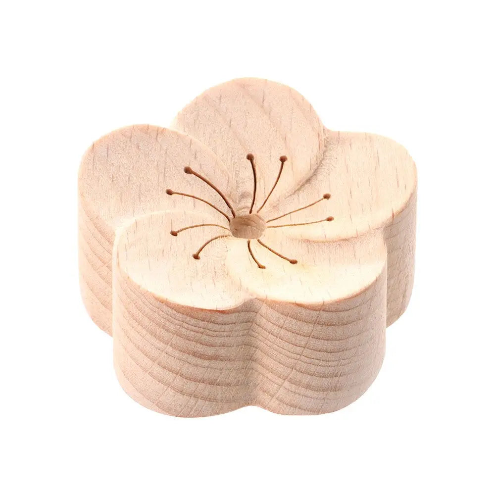 1PC Flower Shape Aroma Essential Oil Diffuser Wooden Elegance