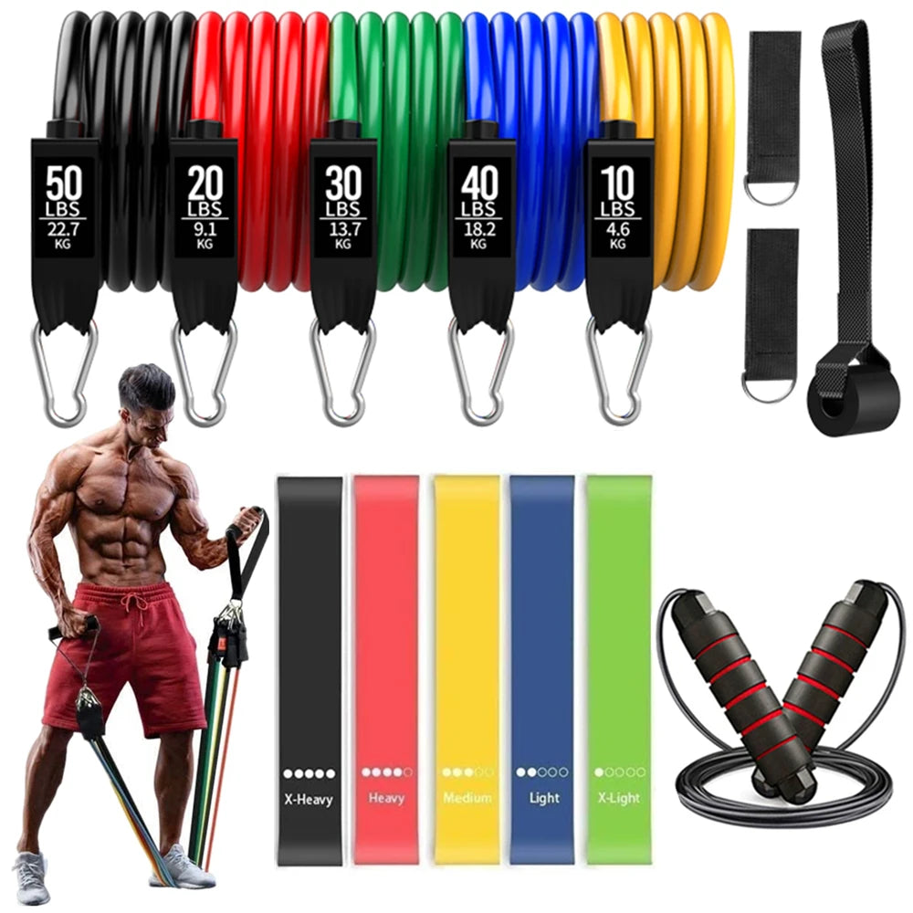 150lb Fitness Resistance Bands Set for Tranquil Home Workouts