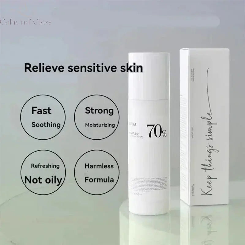 Korean Heartleaf Anua Anti-aging Essence Moisturizing Toner Emulsion Fade Fine Lines Deep Cleaning Facial Cleanser Skin Care Set Calm and Class