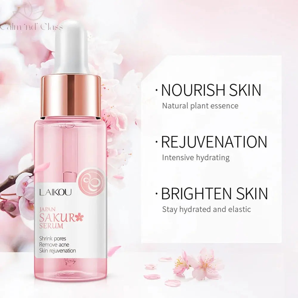 LAIKOU 8Pcs Sakura Facial Skin Care Set Moisturizing Nourishing Serum Soothing Cream Repairing Lip Balm Hand Cream Beauty Makeup Calm and Class