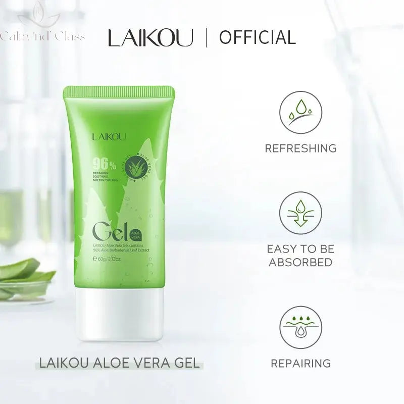 LAIKOU Aloe Vera Gel Face Cream Deep hydration Leave-On Sleeping Mask Natural Plants Transparent Aloe Gel Nourishing Tender Skin Calm and Class