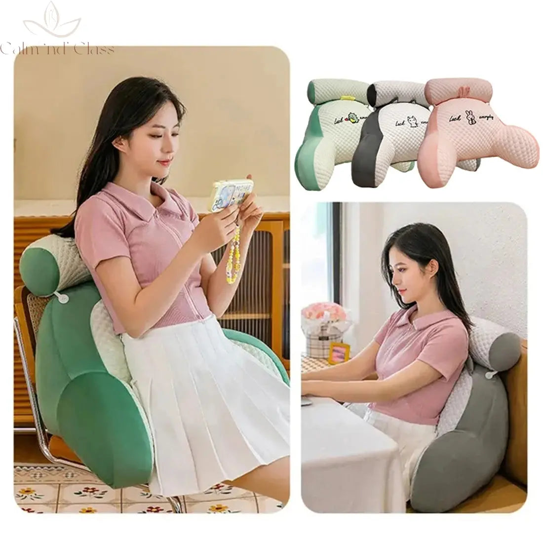 Large Backrest Cushion Lumbar Support Pillow Triangle Reading Pillow Soft Headboard Cushion Can Be Disassembled Washed Office Calm and Class