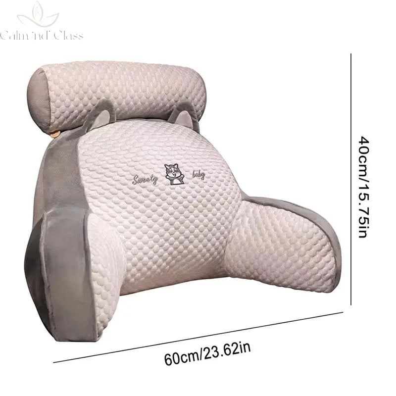 Large Backrest Cushion Lumbar Support Pillow Triangle Reading Pillow Soft Headboard Cushion Can Be Disassembled Washed Office Calm and Class