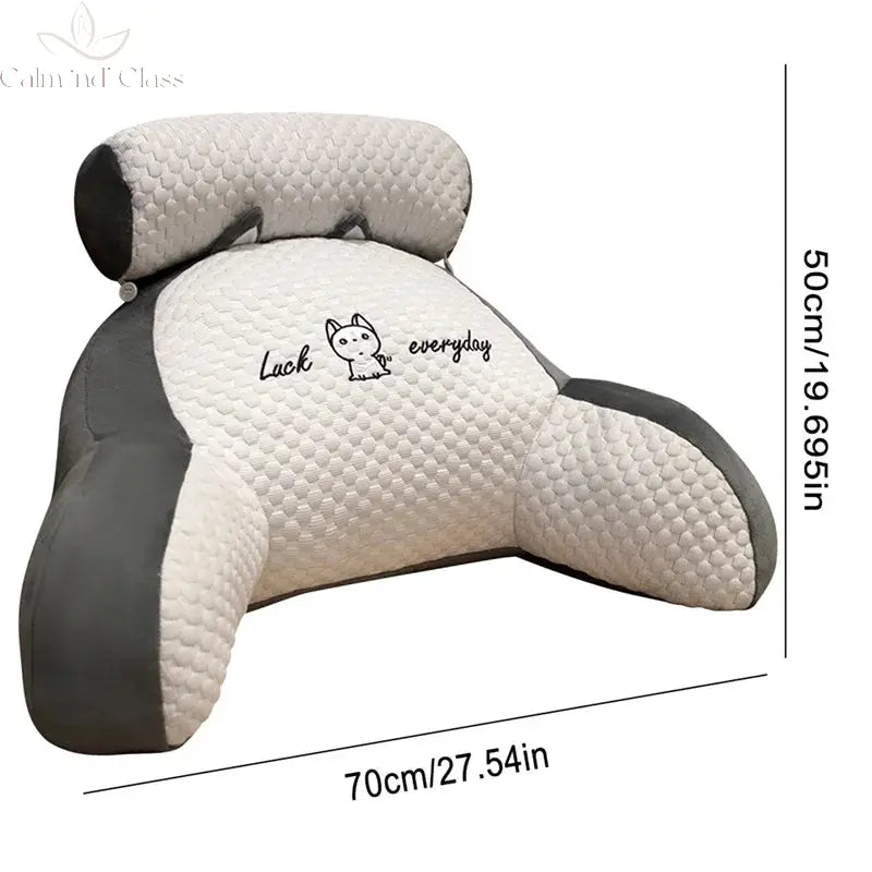 Large Backrest Cushion Lumbar Support Pillow Triangle Reading Pillow Soft Headboard Cushion Can Be Disassembled Washed Office Calm and Class