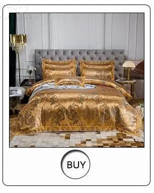 New Luxury 1000TC Egyptian Cotton Gold Chic Embroidery 4Pcs Bedding Set Quilt/Duvet Cover Set Bed Linen Fitted Sheet Pillowcases Calm and Class