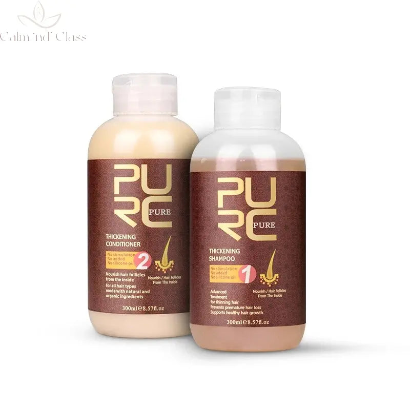 PURC Ginger Shampoo and Conditioner Set Hair Loss Treatments Nourish Smoothing Thickening Scalp Hair Care Products 600ml Calm and Class