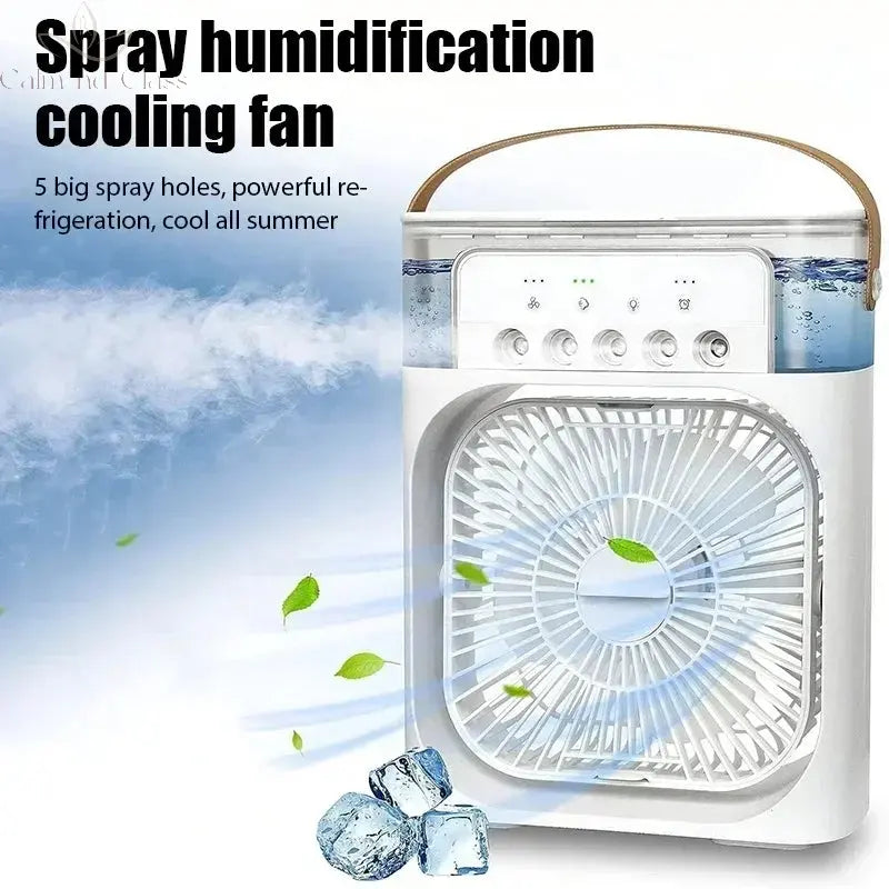 Portable 3 in 1 Fan AIr Conditioner Household Small Air Cooler LED Night Lights Humidifier Air Adjustment Home Fans Dropshipping Calm and Class