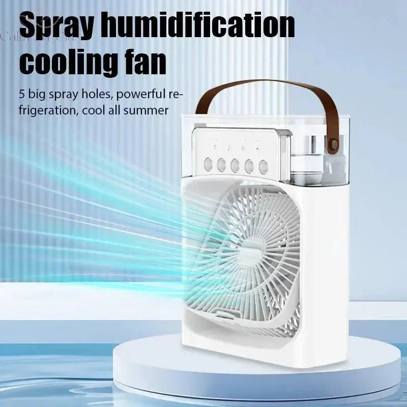 Portable 3 in 1 Fan AIr Conditioner Household Small Air Cooler LED Night Lights Humidifier Air Adjustment Home Fans Dropshipping Calm and Class