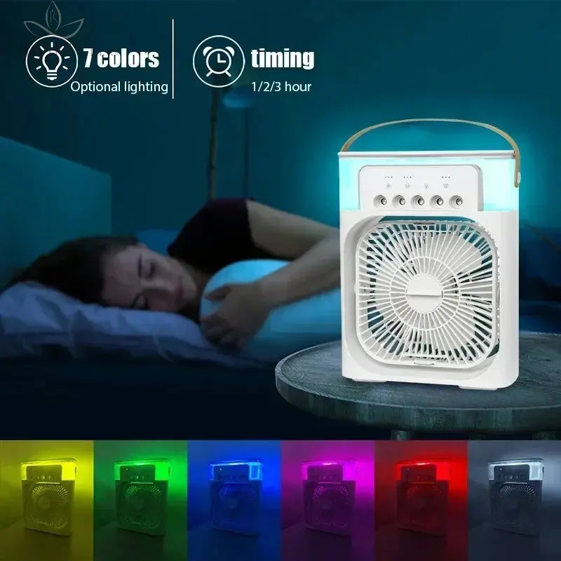 Portable 3 in 1 Fan AIr Conditioner Household Small Air Cooler LED Night Lights Humidifier Air Adjustment Home Fans Dropshipping Calm and Class