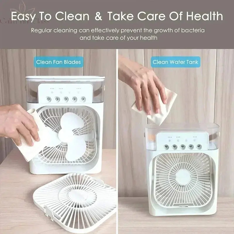 Portable 3 in 1 Fan AIr Conditioner Household Small Air Cooler LED Night Lights Humidifier Air Adjustment Home Fans Dropshipping Calm and Class