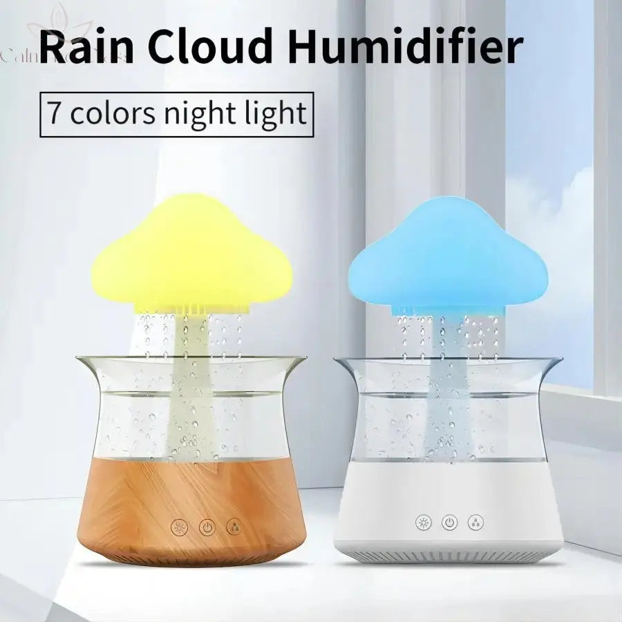 Relax Cloud Rain Diffuser Humidifier Raindrop Aromatherapy Machine Ultrasonic Atomization Humidification Colorful Lamp Calm and Class