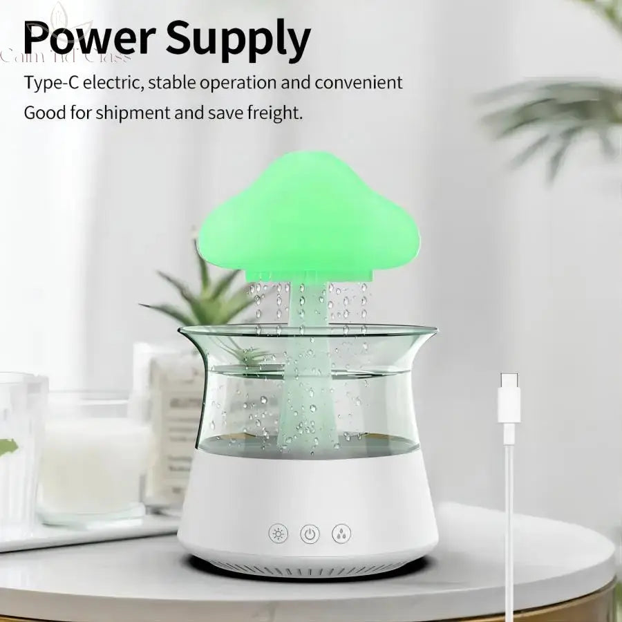 Relax Cloud Rain Diffuser Humidifier Raindrop Aromatherapy Machine Ultrasonic Atomization Humidification Colorful Lamp Calm and Class