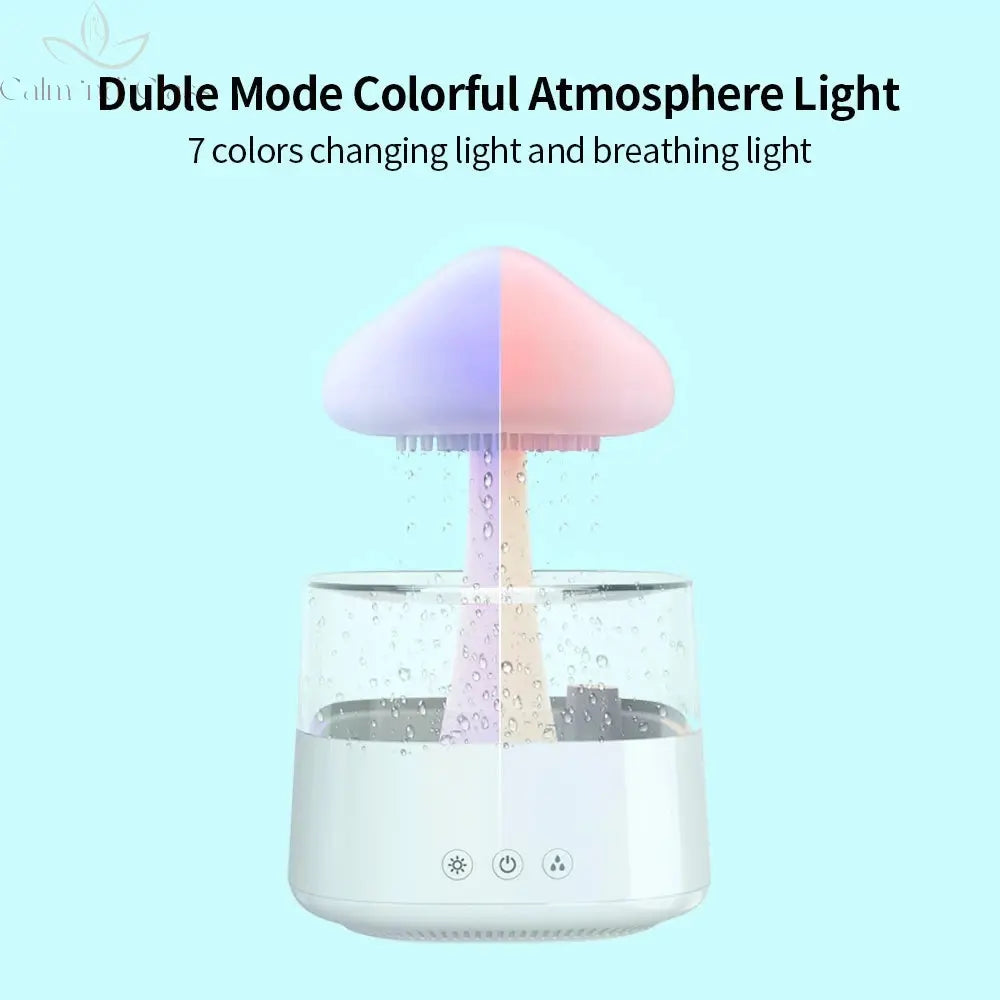 Relax Cloud Rain Diffuser Humidifier Raindrop Aromatherapy Machine Ultrasonic Atomization Humidification Colorful Lamp Calm and Class