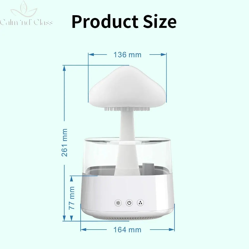 Relax Cloud Rain Diffuser Humidifier Raindrop Aromatherapy Machine Ultrasonic Atomization Humidification Colorful Lamp Calm and Class