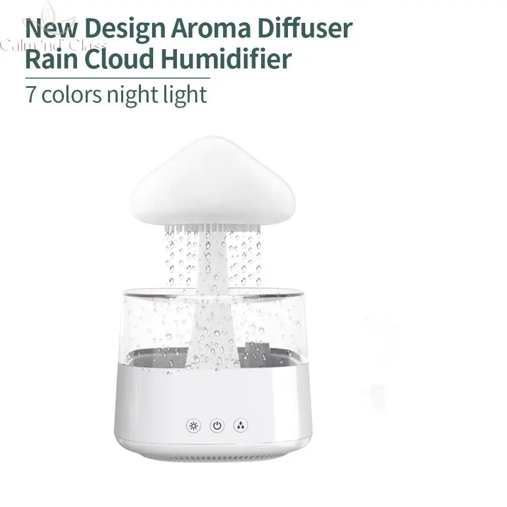 Relax Cloud Rain Diffuser Humidifier Raindrop Aromatherapy Machine Ultrasonic Atomization Humidification Colorful Lamp Calm and Class