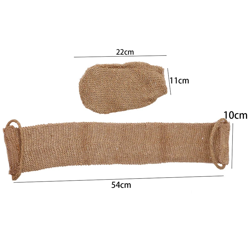 Ramie Jute Bath Towel Exfoliating Belt Shower Scrubber