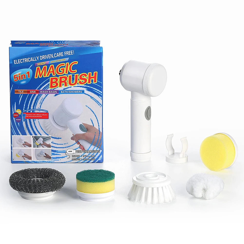 Electric Spin Scrubber USB Rechargeable Wireless Cleaning Brush