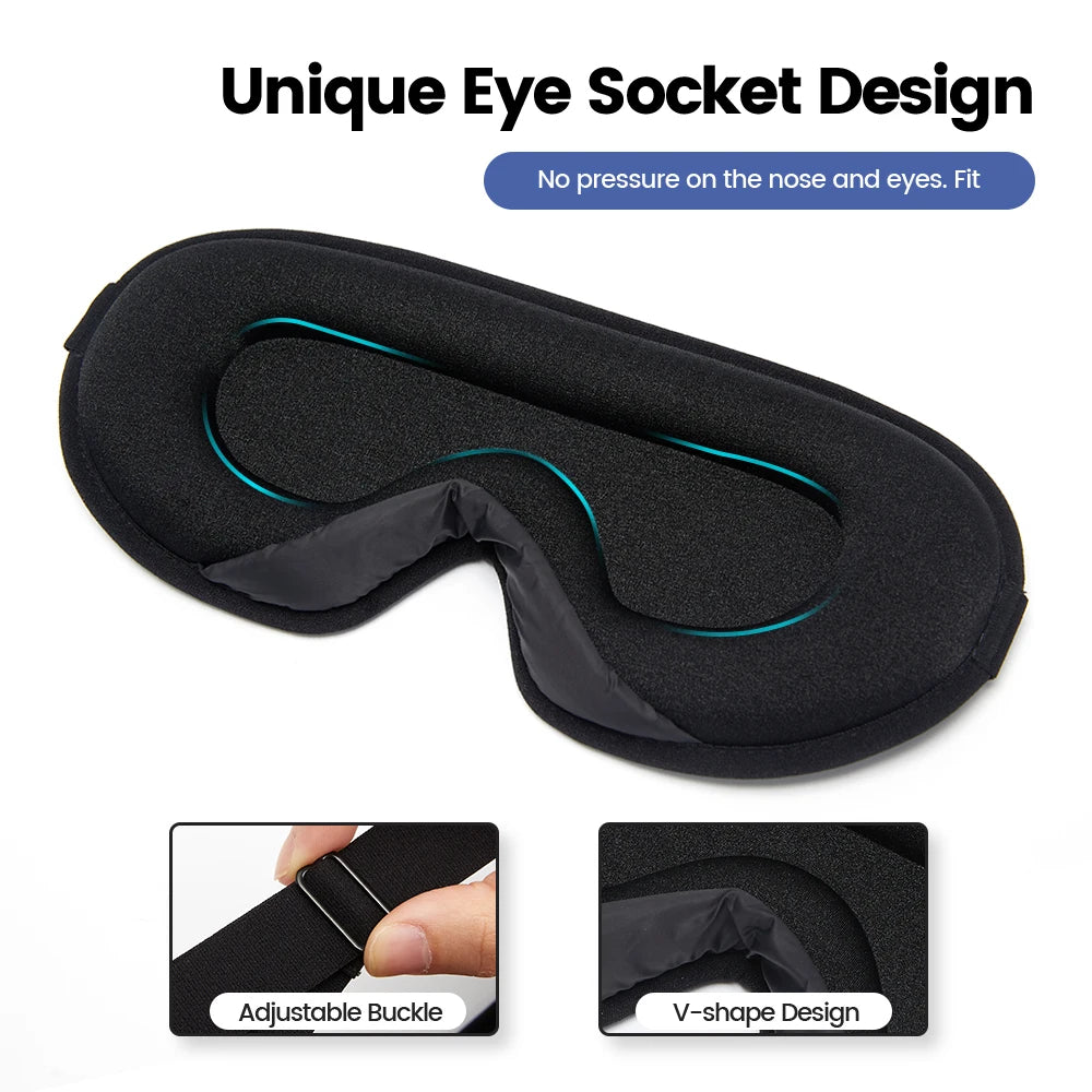 3D Sleeping Mask 100% Blackout Blindfold for Smooth Sleep