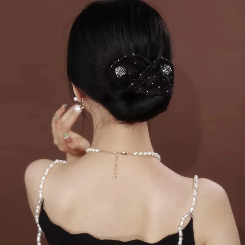 Elegant Magic Bow Clip Bun Curler Twist Hair Accessories