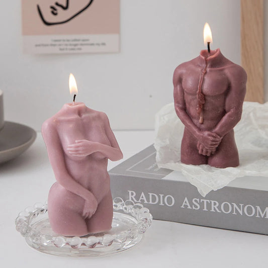 1PC Sexy Male Female Body Aromatherapy Candle 3D Naked Wax