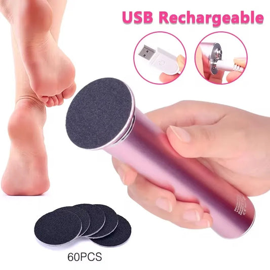 USB Rechargeable Wireless Electric Foot File For Smooth Feet