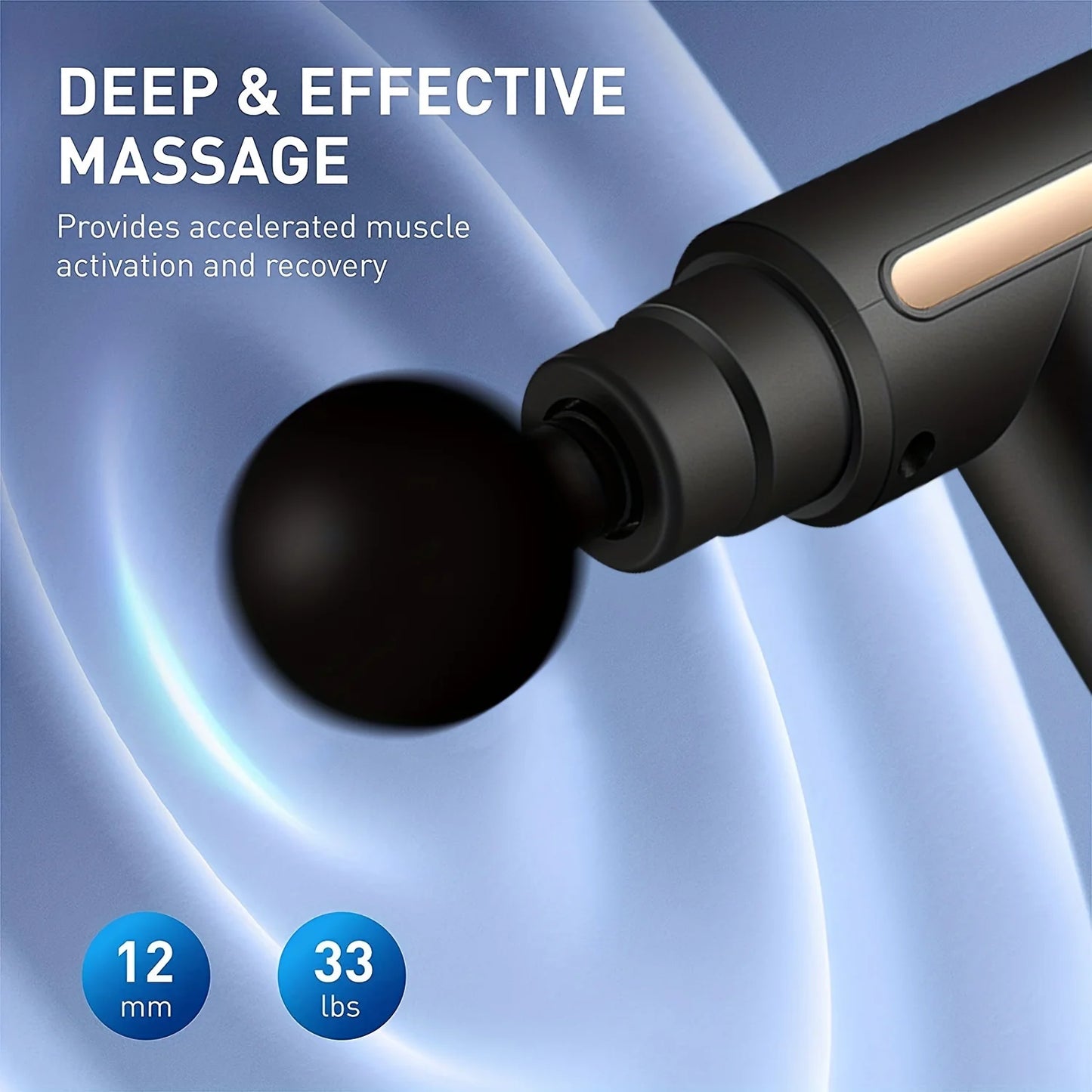 Fascial Massage Gun Electric Percussion Pistol Massager for Deep Tissue Relaxation