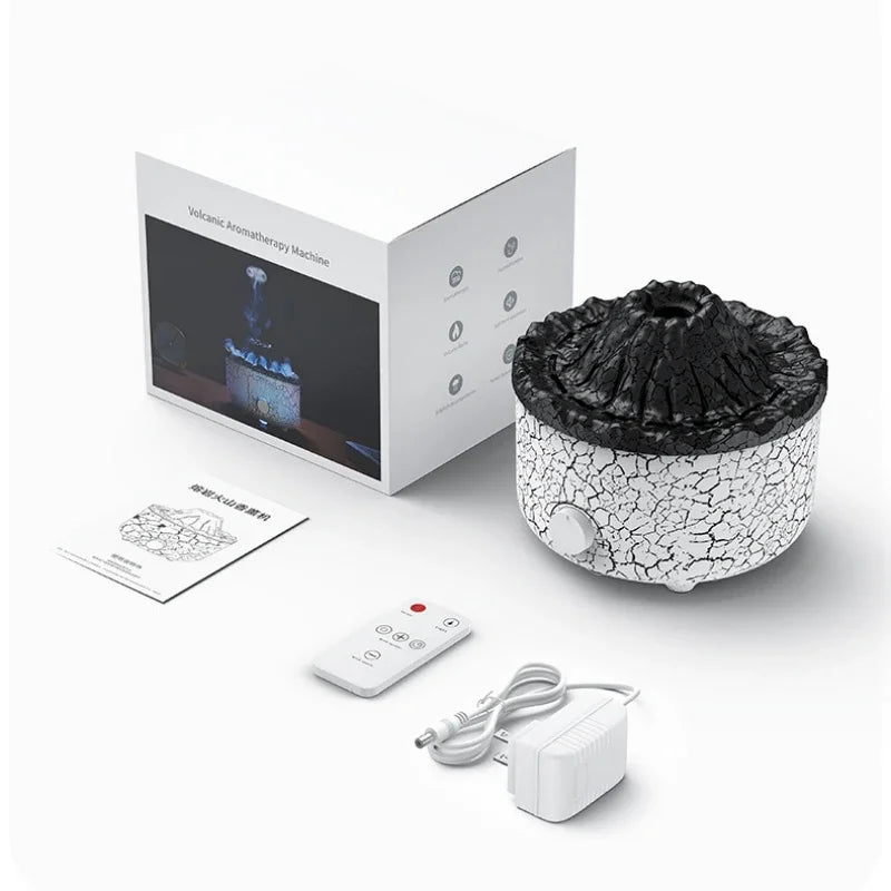 Volcano Aromatherapy Diffuser Smoke Ring with Flame Lamp