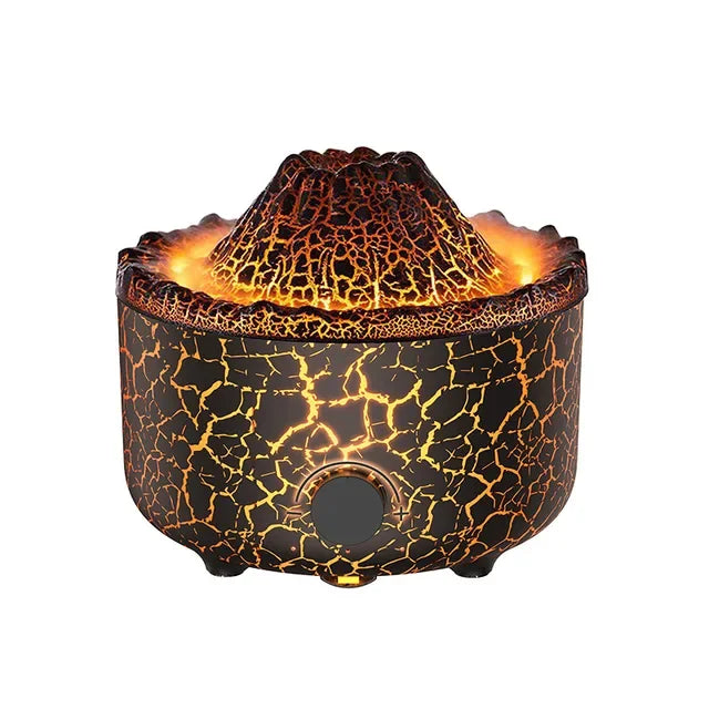 Volcano Aromatherapy Diffuser Smoke Ring with Flame Lamp