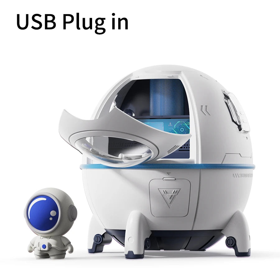 220mL Space Capsule Air Humidifier USB Rechargeable Aromatherapy Diffuser