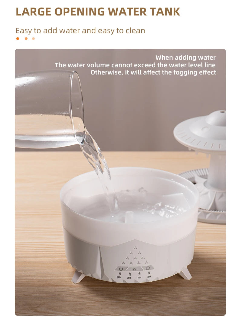 2023 Rain Cloud Humidifier with Remote Raindrop Diffuser