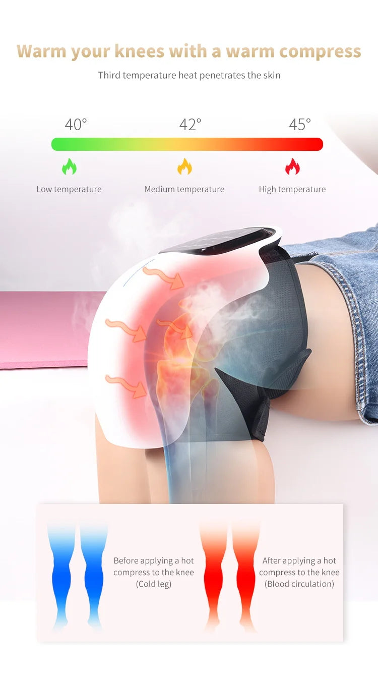 Knee Massager Infrared Heat and Vibration Pain Relief