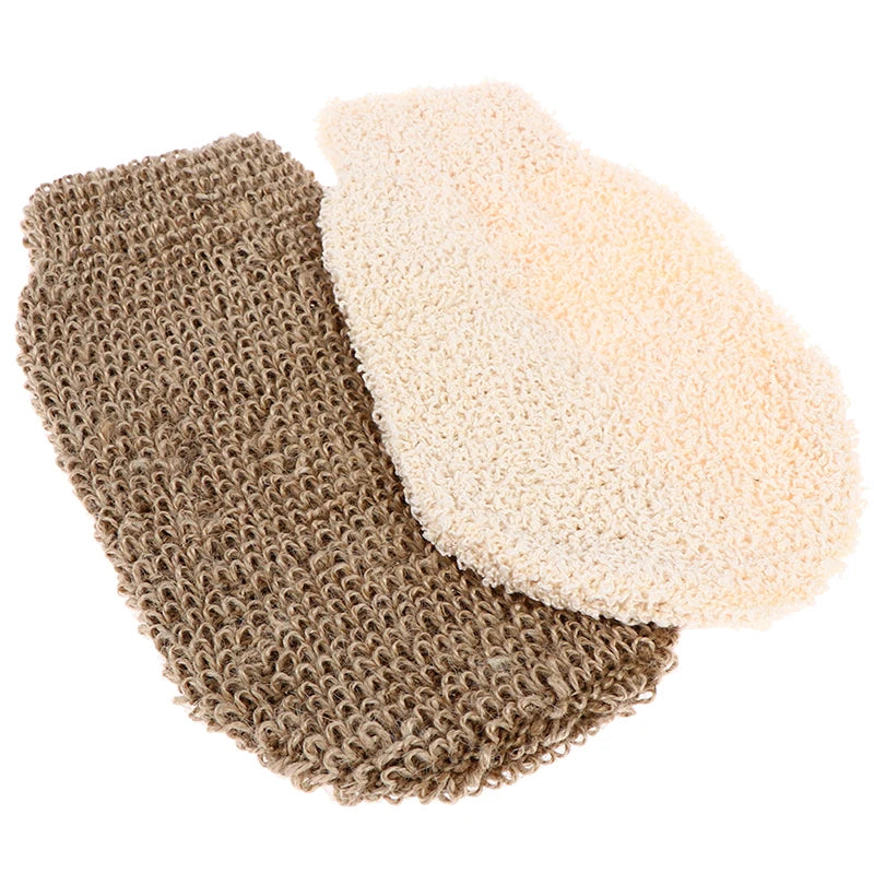 2 Pcs Peeling Exfoliating Gloves Bath Towel For Spa Massage