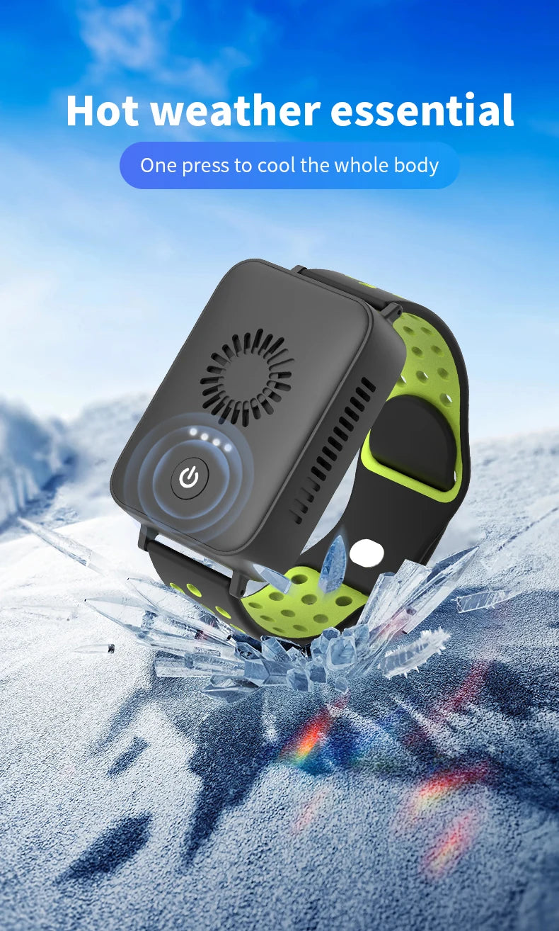 2 In 1 Portable Mini Air Conditioner Watch Fan Bracelet